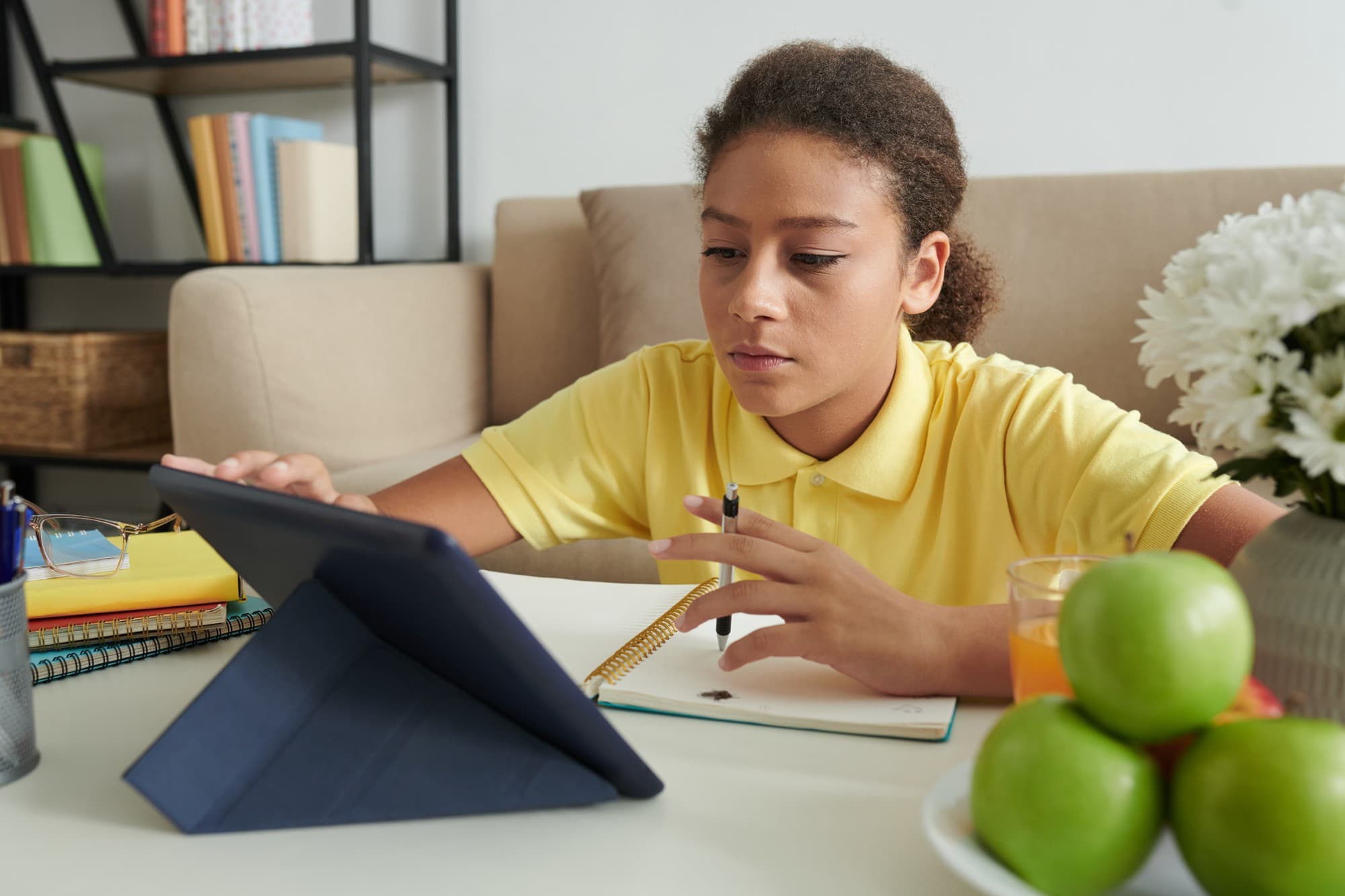 Regenesys Online School learner in a live lesson