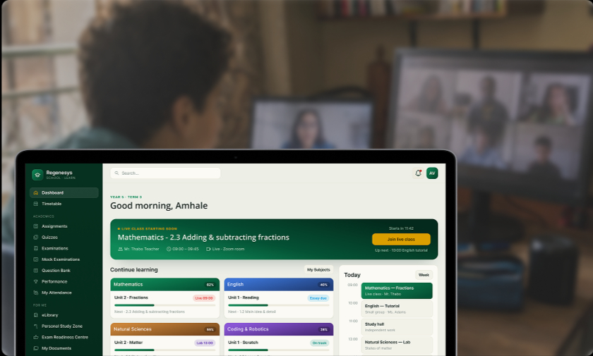 Regenesys Online School learning platform